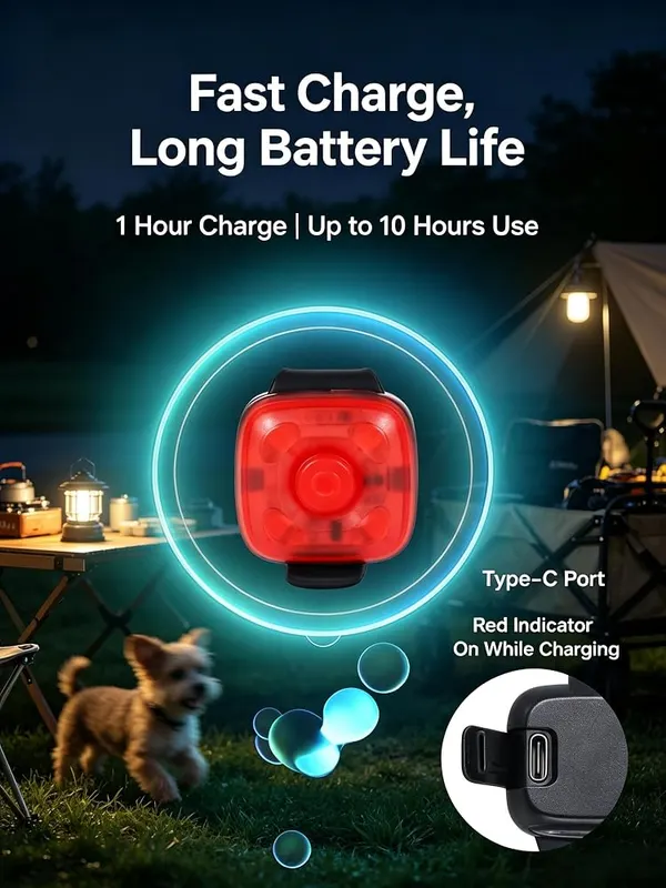 ChayWillow Rechargeable LED Dog Collar Light – Rechargeable battery powers up fast