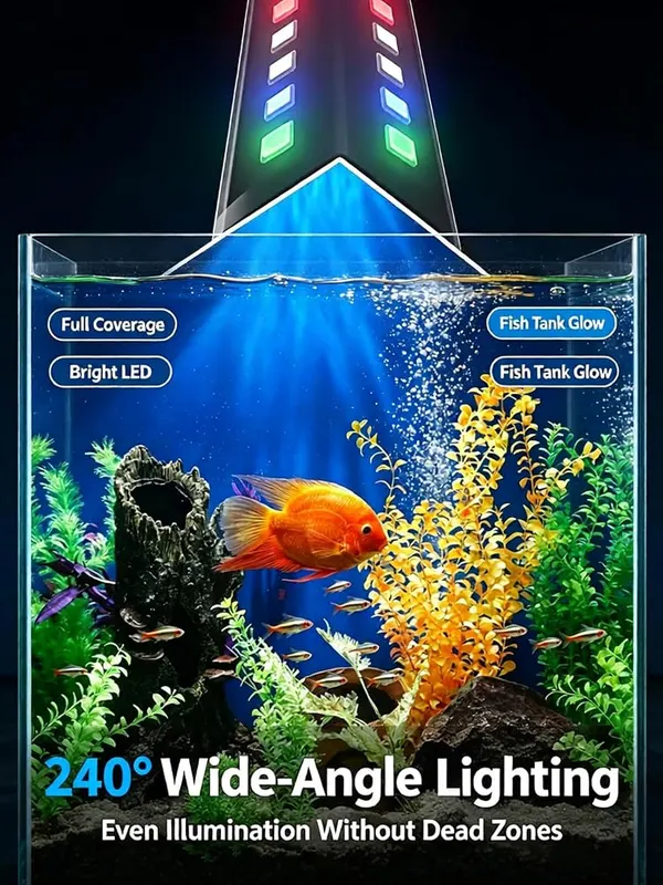 ChayWillow T8 Submersible Aquarium LED Light – Three distinct color modes for fish