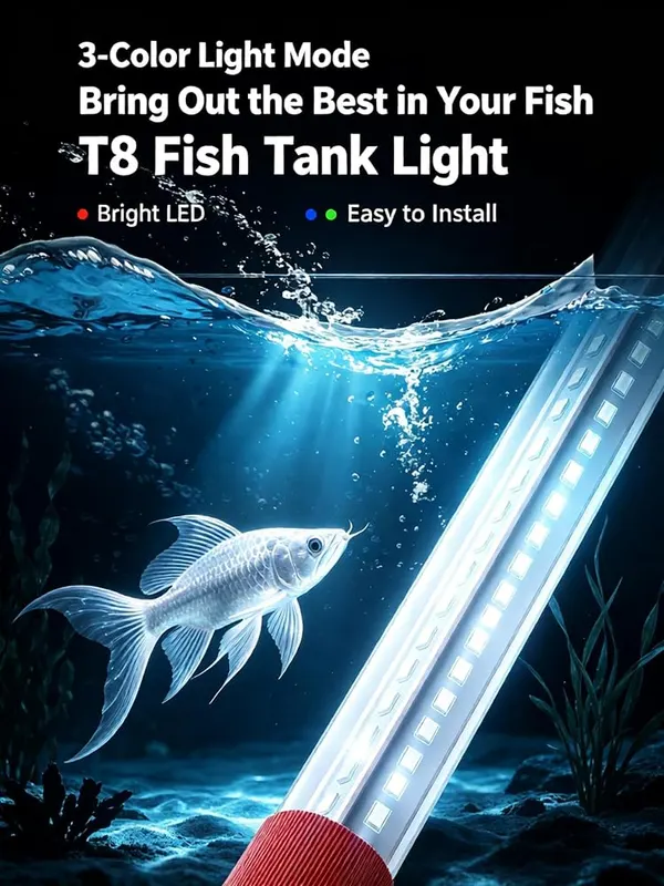 ChayWillow T8 Submersible Aquarium LED Light – Wide angle full coverage illumination