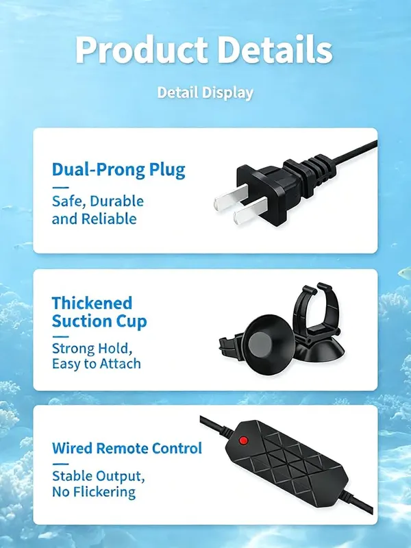 ChayWillow T8 Submersible Aquarium LED Light – product photo 7 of 9