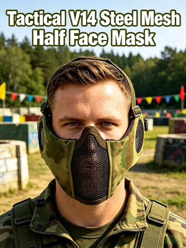 ChayWillow Tactical V14 Steel Mesh Half Face – product photo 7 of 8