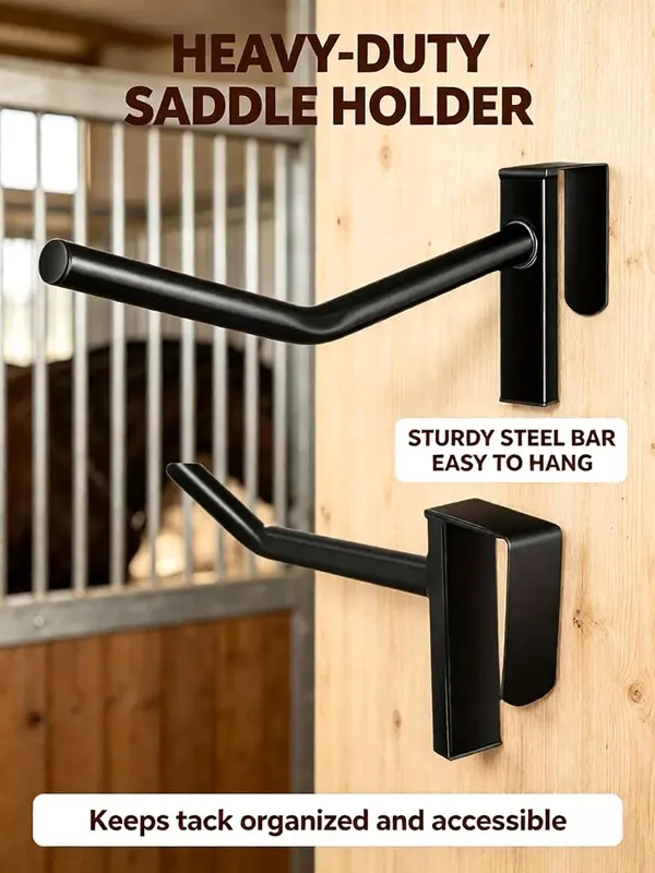 ChayWillow Wall Mount Saddle Rack 1 Pack – Protective PVC coated frame surface