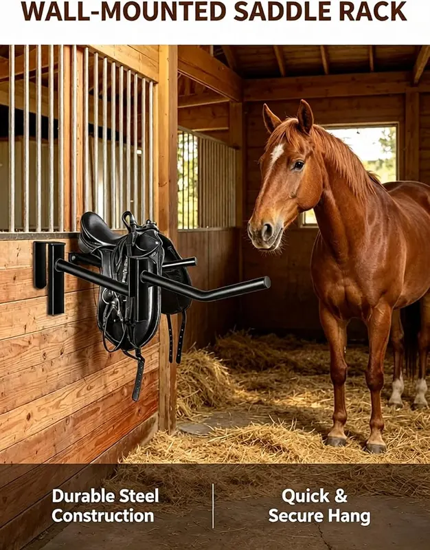 ChayWillow Wall Mount Saddle Rack 1 Pack – Helps organize crowded tack rooms