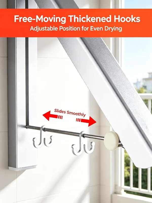 ChayWillow Wall Mounted Folding Clothes Drying Rack – Folds completely flat against walls