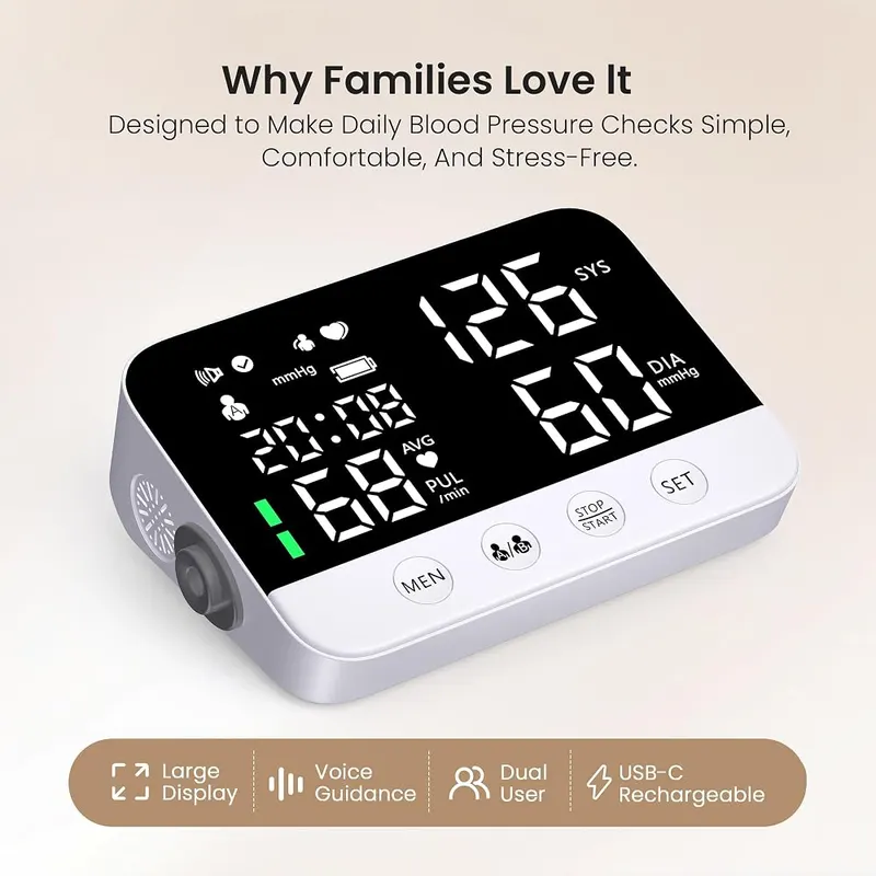 ChicDream Blood Pressure Monitors – Upper arm monitor with voice option