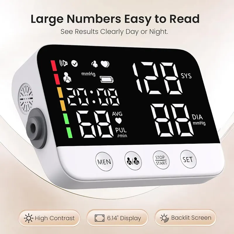 ChicDream Blood Pressure Monitors – Two user profiles, 120 readings each