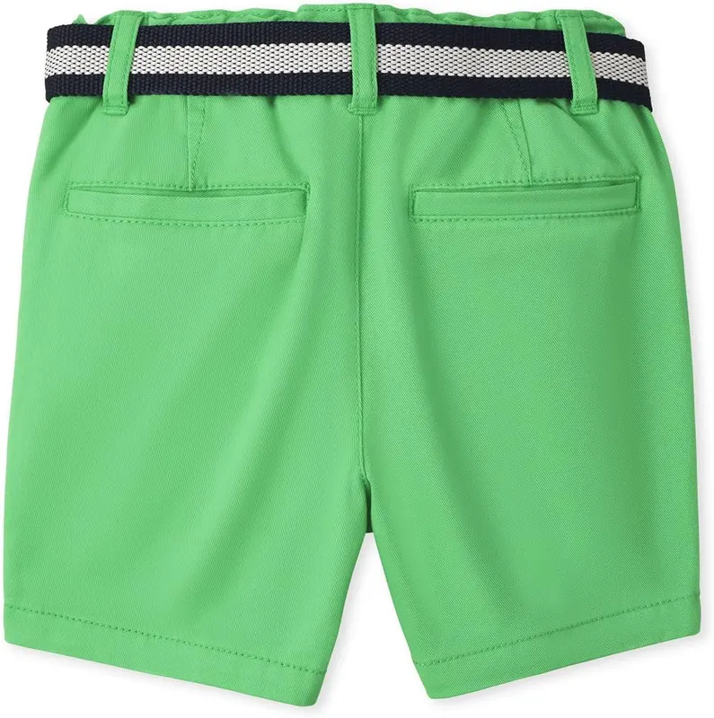 The Children’s Place Baby and Toddler Boys Belted Chino 12-18MOS – DESIGN — Features front side slant pockets, back