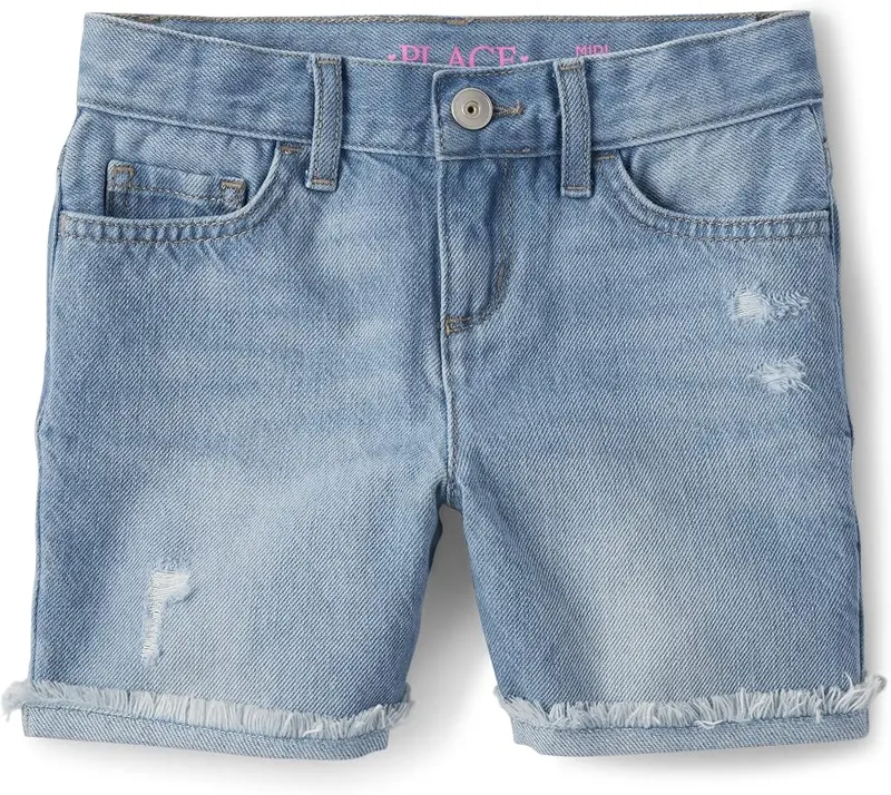 The Children’s Place Distressed Denim Midi Shorts