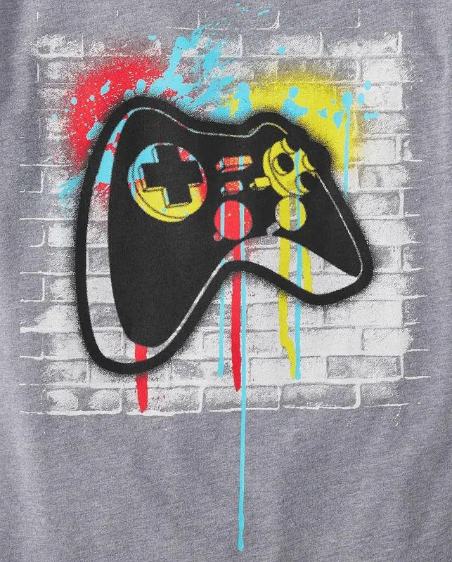 The Children’s Place Boys,Gamer Short Sleeve Graphic T-Shirts,multipacks,Controller/Gaming/Best Life – Features
