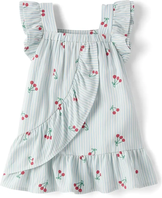 The Children’s Place Baby-Girls Blue Cherry – Ruffle Dress