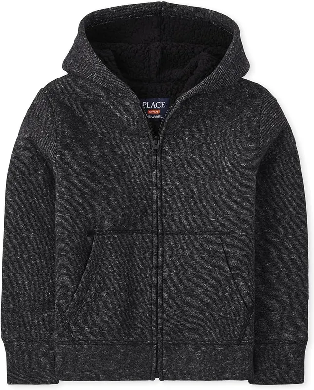 The Children’s Place Long Sleeve Heathered Black in Heathered Black