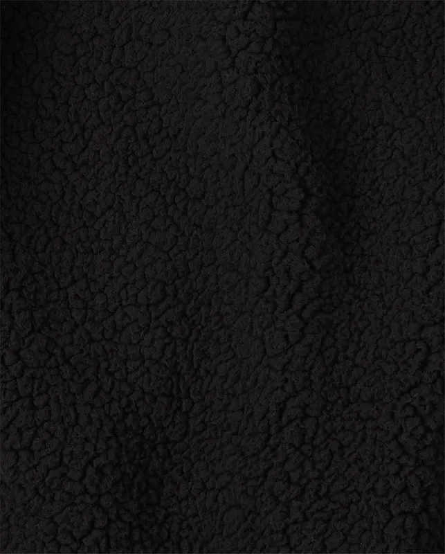 The Children’s Place Long Sleeve Heathered Black – FABRIC — Made of 100% polyester sherpa