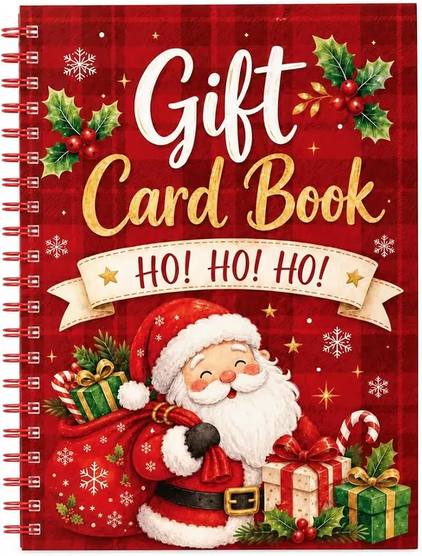 Christmas Gift Card Book 10-Page Cute Themed – Cute holiday themed paper construction
