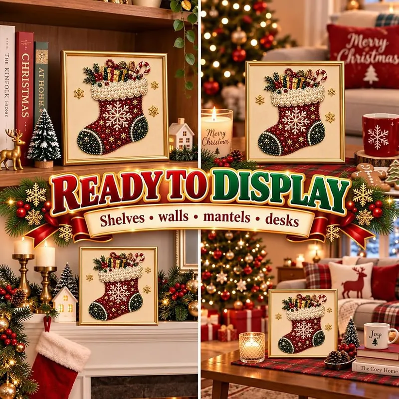 Christmas Stocking Pearl Diamond Art Kit – product photo 6 of 7