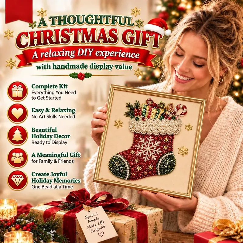 Christmas Stocking Pearl Diamond Art Kit – product photo 7 of 7