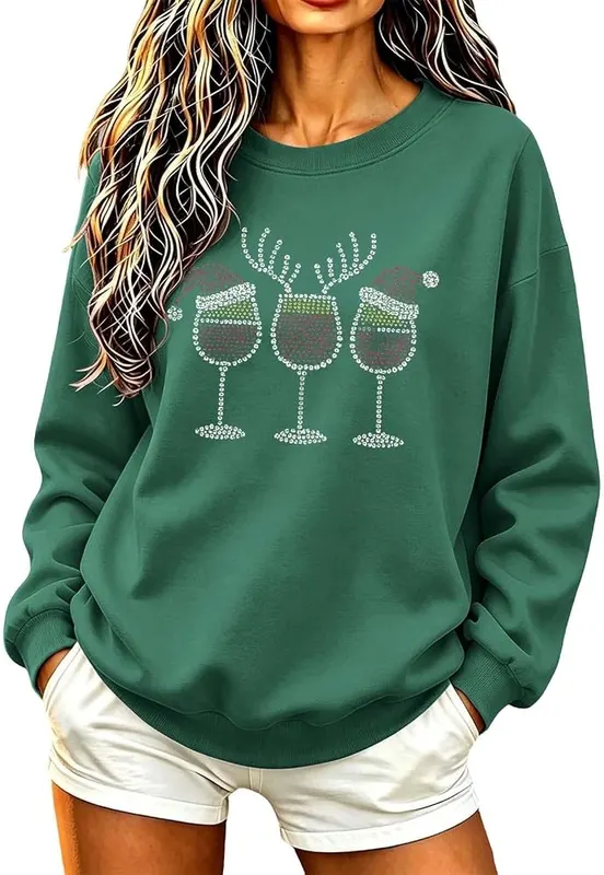Christmas Sweatshirt Green01 – product photo 2 of 5