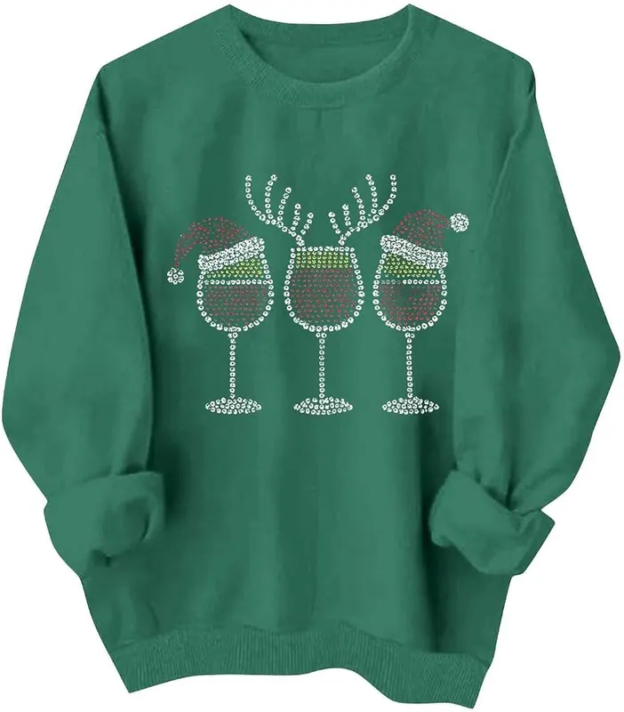Christmas Sweatshirt Green01 – product photo 3 of 5