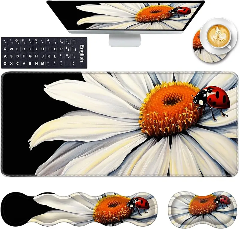 CICPLKSE Keyboard Wrist Rest and Mouse Pad