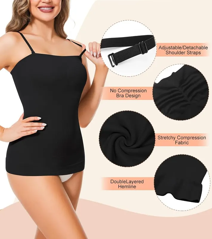 ciksob Strapless Shapewear Tank Top 2XL – Compression camisole style