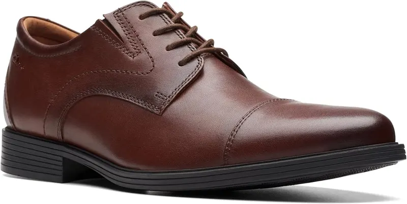 Clarks Collection Men’s Whiddon Cap Oxford Mahogany Leather – Meet the best in polished brogues