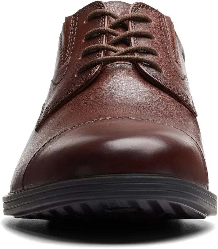 Clarks Collection Men’s Whiddon Cap Oxford Mahogany Leather – Premium Mahogany leather upper