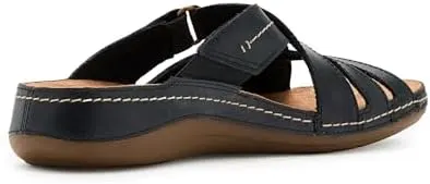 CLARKS Women’s Cecily Slide – Hook and loop ankle strap offers a secure
