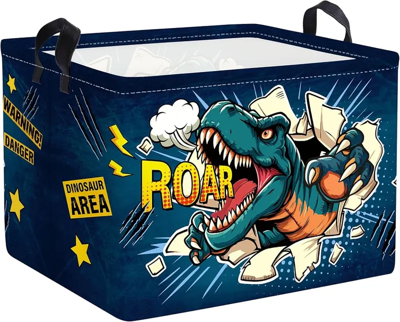 Clastyle Large Dragon Kid Storage Basket Foldable in Roaring