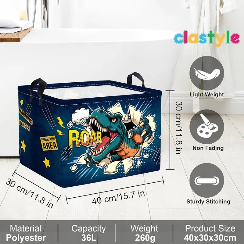 Clastyle Large Dragon Kid Storage Basket Foldable – Kids Laundry Basket