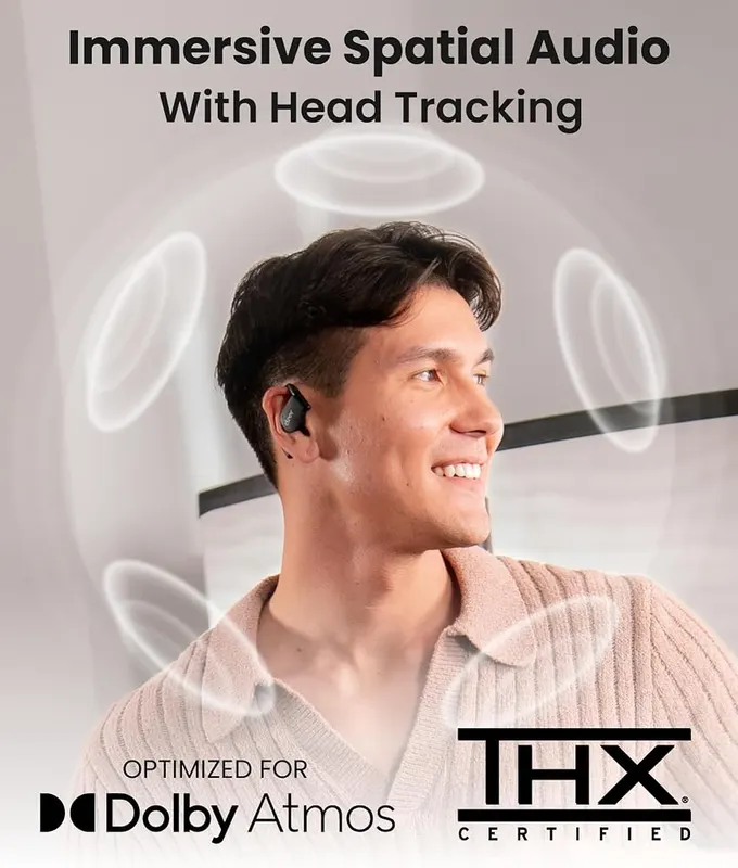 Cleer ARC 4 Plus Open Ear Earbuds – Dolby Atmos spatial audio with head tracking