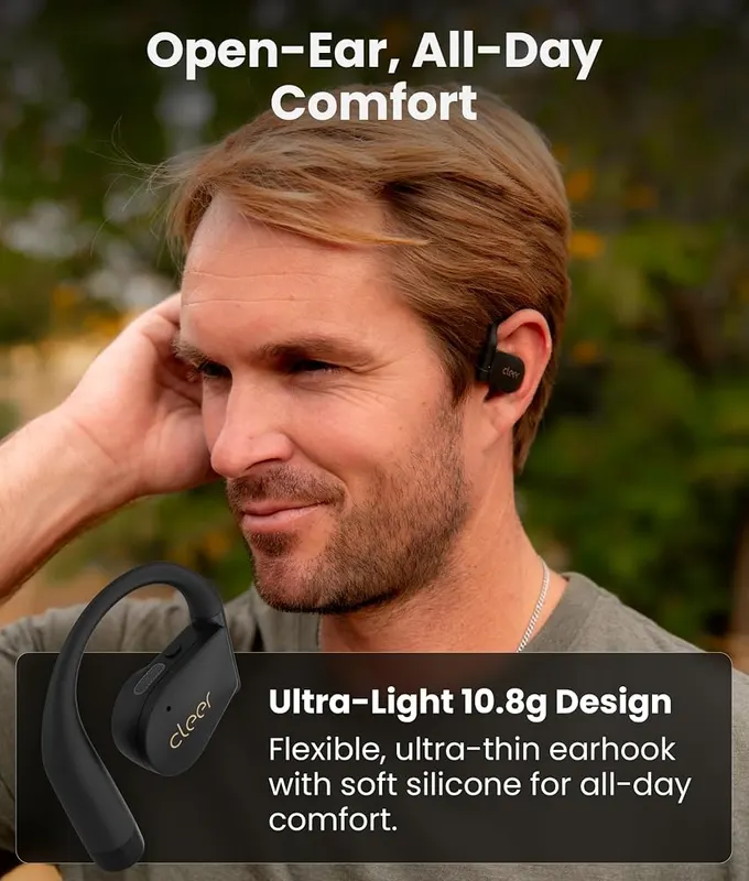 Cleer ARC 4 Plus Open Ear Earbuds – 34 hours total with charging case