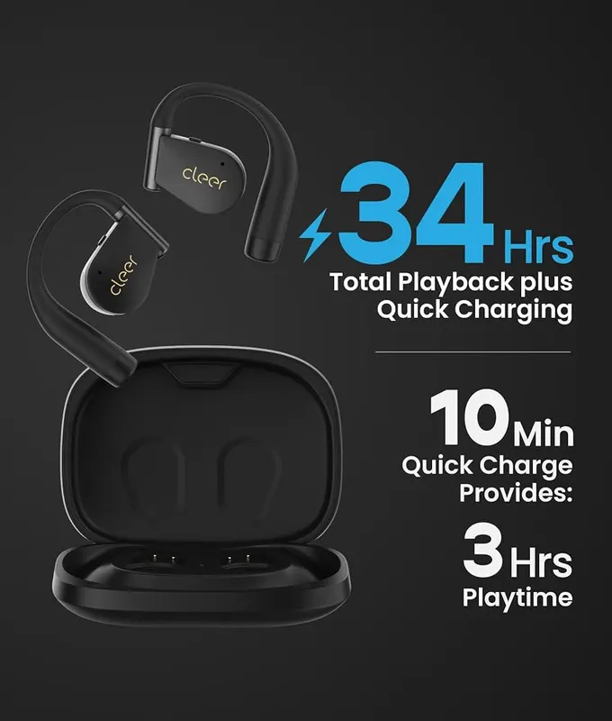 Cleer ARC 4 Plus Open Ear Earbuds – IPX7 sweat and rain resistance