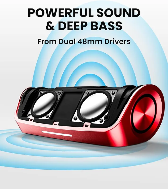 Cleer Scene Portable Bluetooth Speaker – Bold red finish