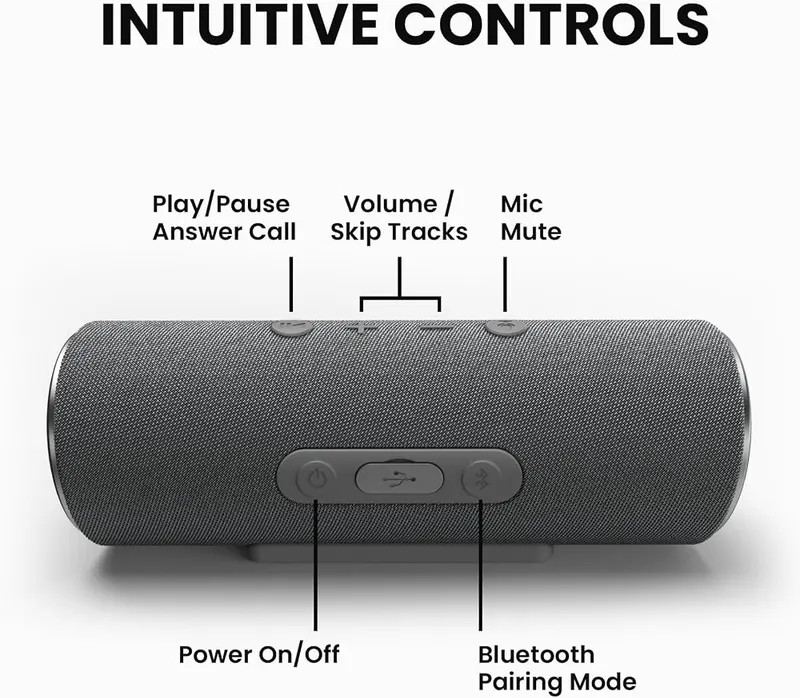 Cleer Scene Wireless Bluetooth Speaker – Dual 48mm drivers with deep bass