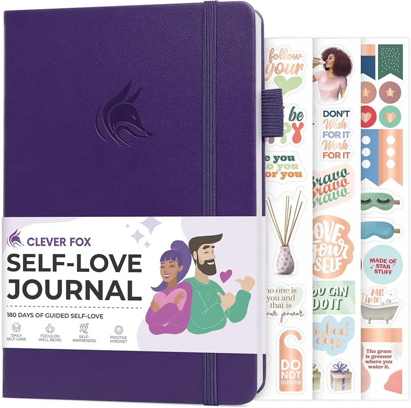 Clever Fox Self-Love Journal in Purple