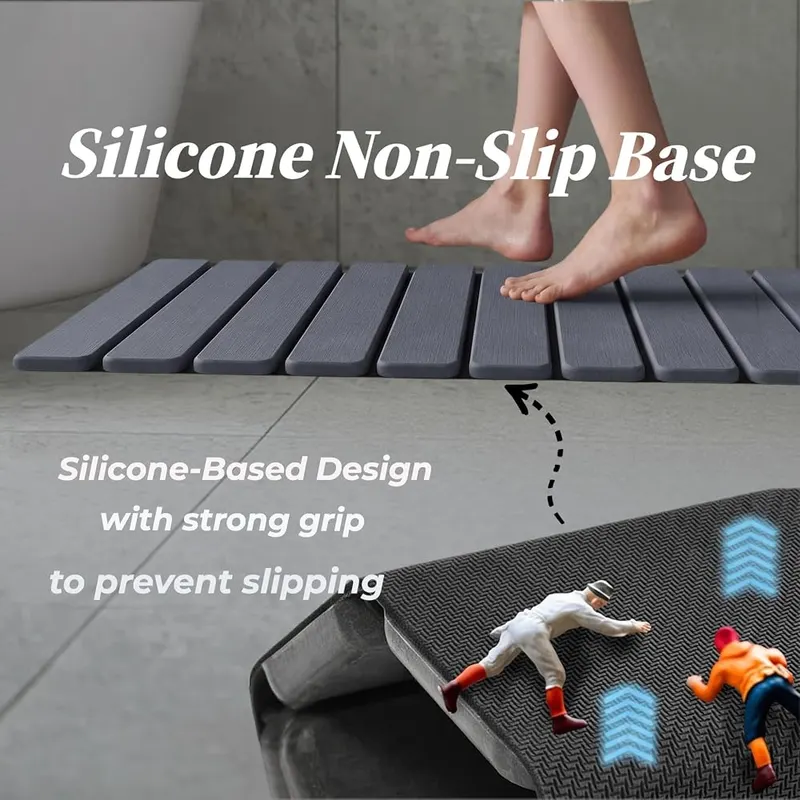 Closefriend Foldable Stone Bath Mat – Foldable diatomaceous earth mat
