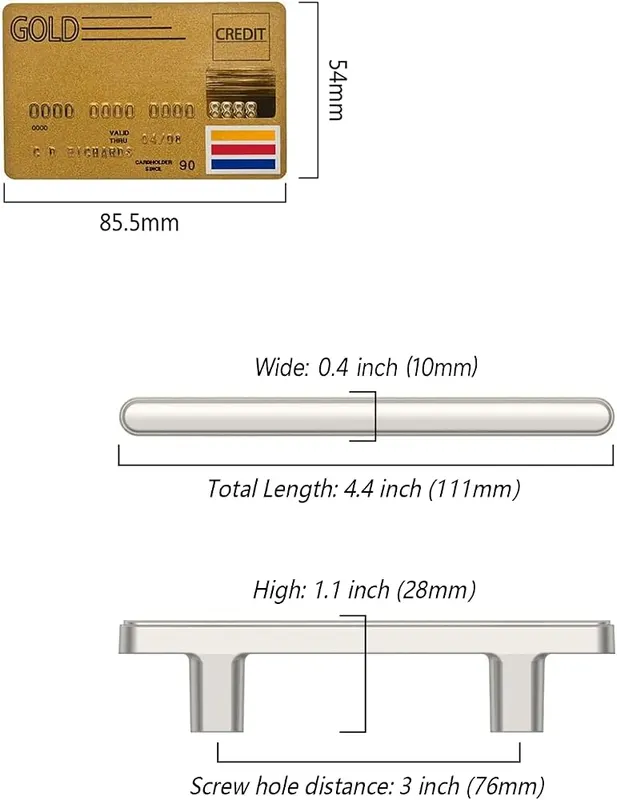 Coinkoly 10 Pack 3” – Nickel Cabinet Pulls Description