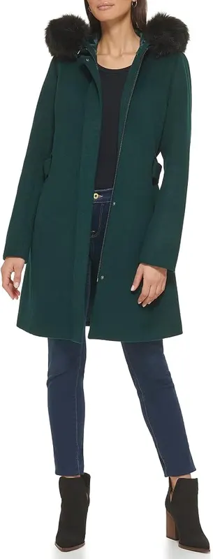 Cole Haan Womens Hooded Slick Wool – product photo 3 of 4