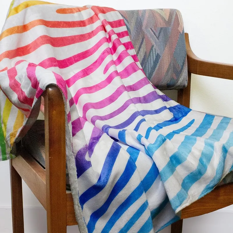 College Covers Everything Comfy Zebra Print Decorative Throw – product photo 5 of 8