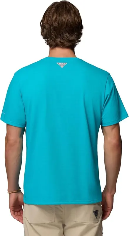 Columbia Men’s PFG Freezer Short Sleeve Tee Ocean Teal – Omni-Freeze