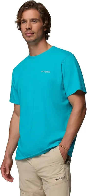 Columbia Men’s PFG Freezer Short Sleeve Tee Ocean Teal – Made to Fish
