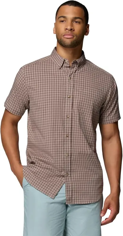 Columbia Men’s Rapid Rivers II Short Sleeve Iron/Rapid Rivers Gingham in Iron/Rapid Rivers Gingham