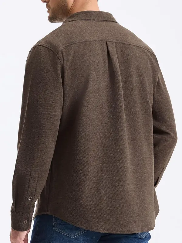 Comdecevis Mens Button Down Shirt Jacket Casual – product photo 4 of 7