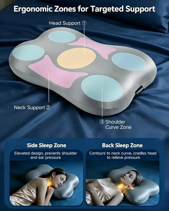COMFYPIL Cervical Pillow – Curved ergonomic neck and shoulder design