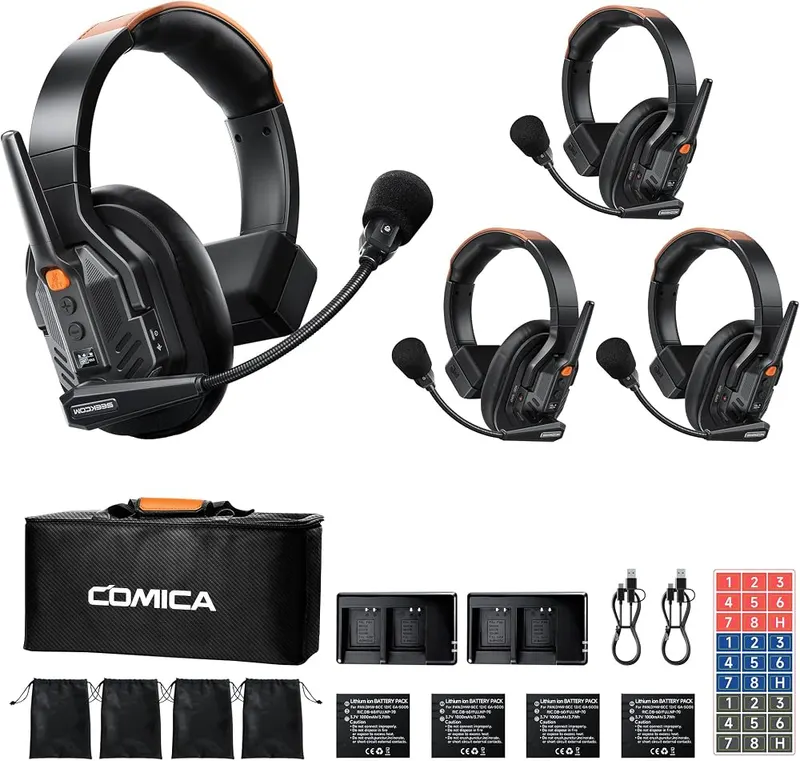 COMICA Seekcom S1 Wireless Intercom Headset System 4-User