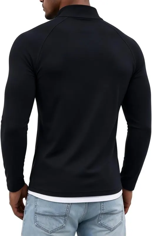 eoeioa Compression Shirt Men Camisa Oversize para A002- Black – product photo 2 of 3