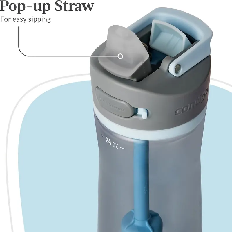 Contigo Wells AUTOSPOUT Plastic Filter Water Bottle – Angled Straw