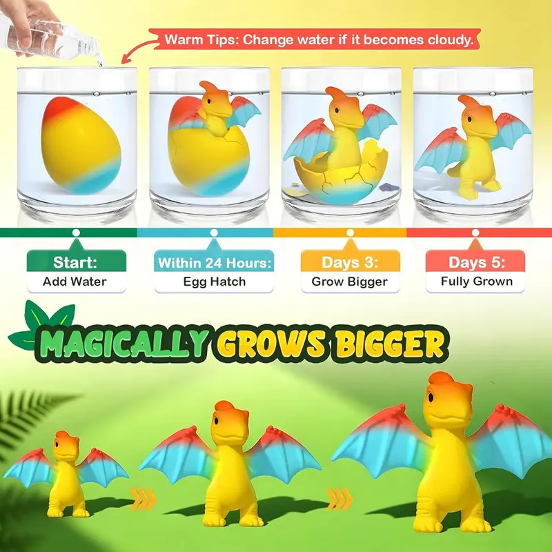 Coodoo Dinosaur Hatching Surprise Eggs – Six dinosaur hatching eggs