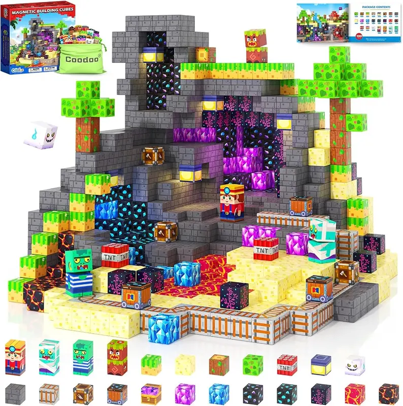 Coodoo Magnetic Blocks in Yellow