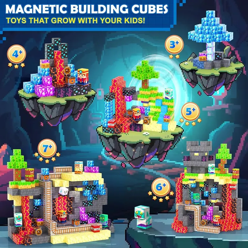 Coodoo Magnetic Blocks – Rainforest mine adventure theme