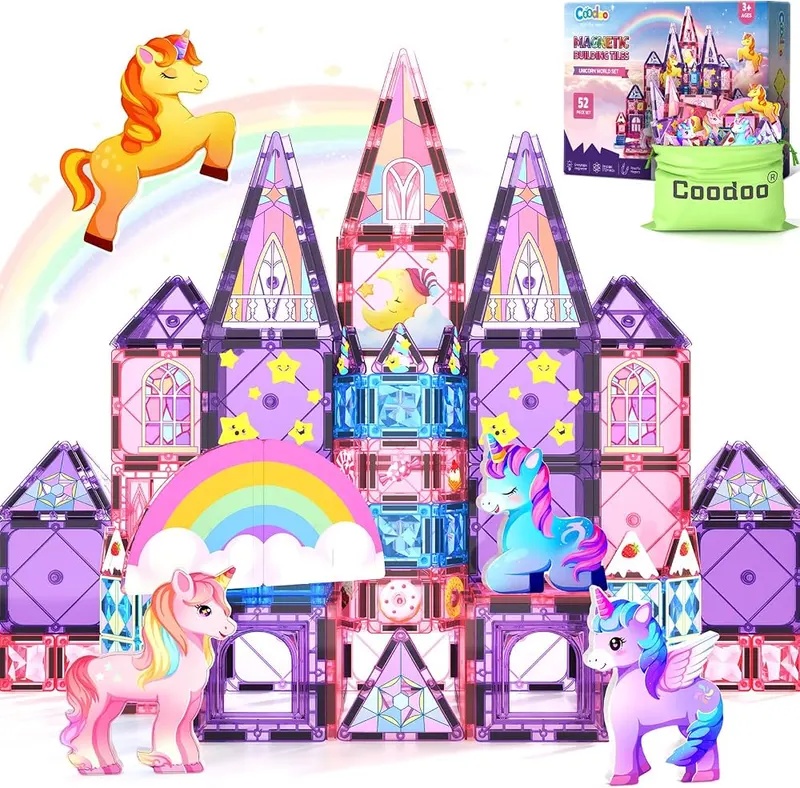 Coodoo Magnetic Tiles Unicorn Toys